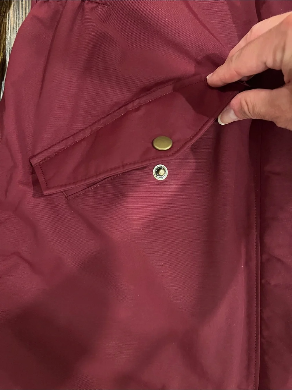 Patagonia Girl’s Hooded Parka Jacket - maroon and gray- youth XL